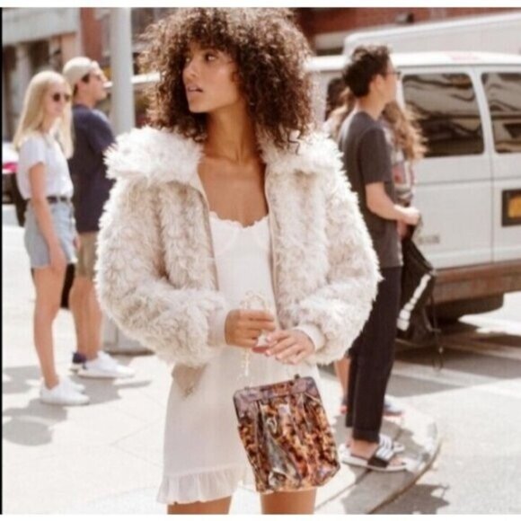 Reformation Freddie Faux Fur Bomber Jacket - Picture 3 of 7